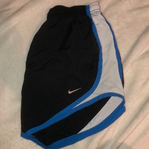blue and black nike shorts